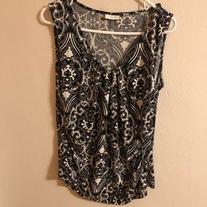NY AND CO Sleeveless Paisley Blouse, XL